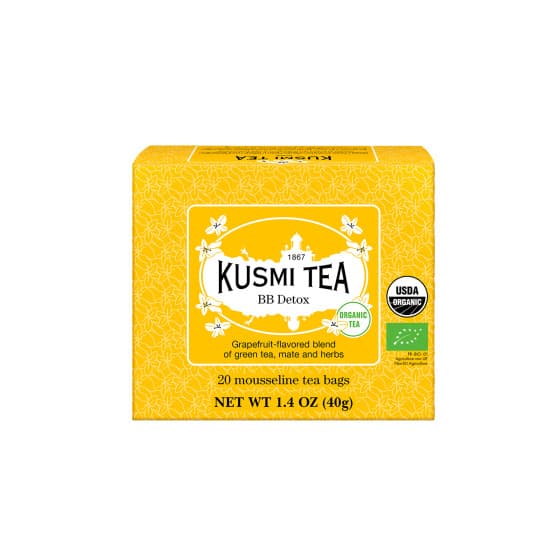 Organic blend of green and mate tea Kusmi Tea BB Detox – 20 muslin tea bags