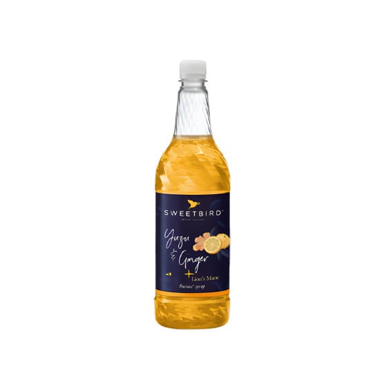 Sweetbird Fusions+ Yuzu & Ginger Syrup with Lion’s Mane for Iced Drinks, 1 l