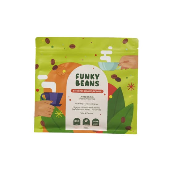 Specialty coffee beans Funky Beans Ethiopia Sidamo Bombe Filter, 200 g