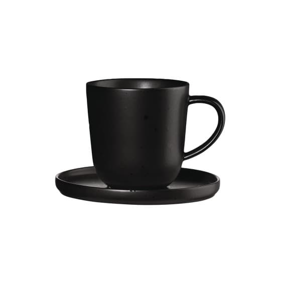 Espresso cup with a saucer Asa Selection Coppa Kuro, 80 ml