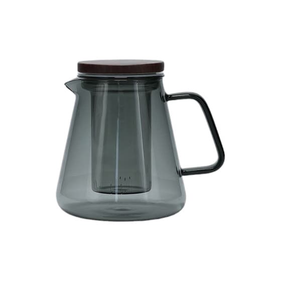 S|P Collection Luma Grey Teapot with Glass Filter and Lid, 930 ml