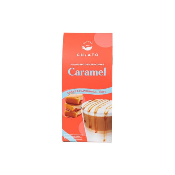 Caramel-flavoured ground coffee CHiATO Caramel, 250 g