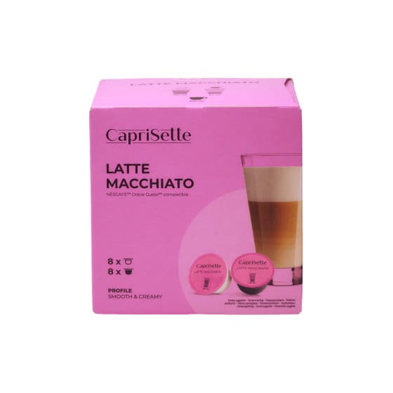 Coffee capsules compatible with NESCAFÉ® Dolce Gusto® Caprisette Latte Macchiato, 8+8 pcs.