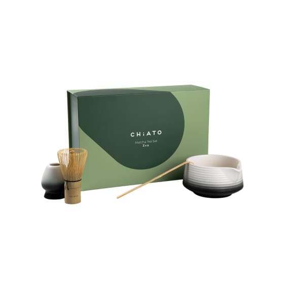 Matcha tea set CHiATO Zen Yin Yang – White / Black