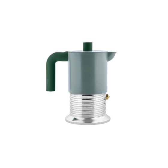 Alessi Vite PM01/3 GR Moka pot, 3 cups - Sage Green