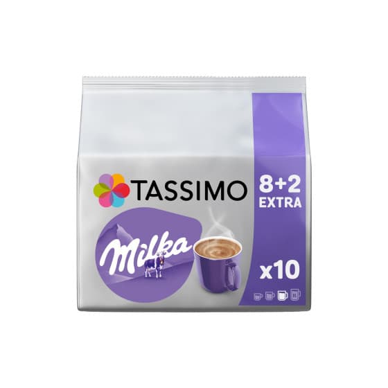 Chocolate drink capsules Tassimo Milka (compatible with Bosch Tassimo capsule machines), 10 pcs.