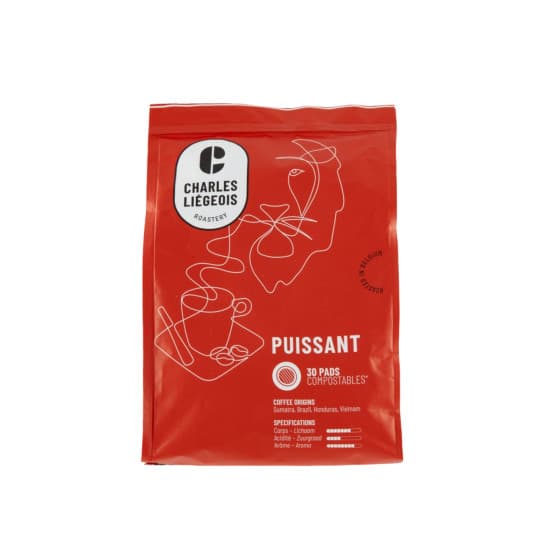 Coffee pads Charles Liégeois Puissant, 30 pcs.