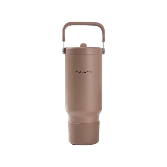 CHiATO Home freshSIP Choco Brown insulated tumbler with a flip straw lid, 946 ml – Brown