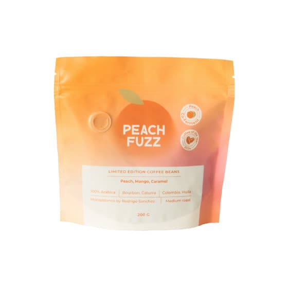 Limited-edition coffee beans Peach Fuzz (peach co-ferment), 200 g