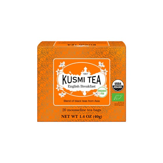 Organic black tea Kusmi Tea English Breakfast – 20 muslin tea bags