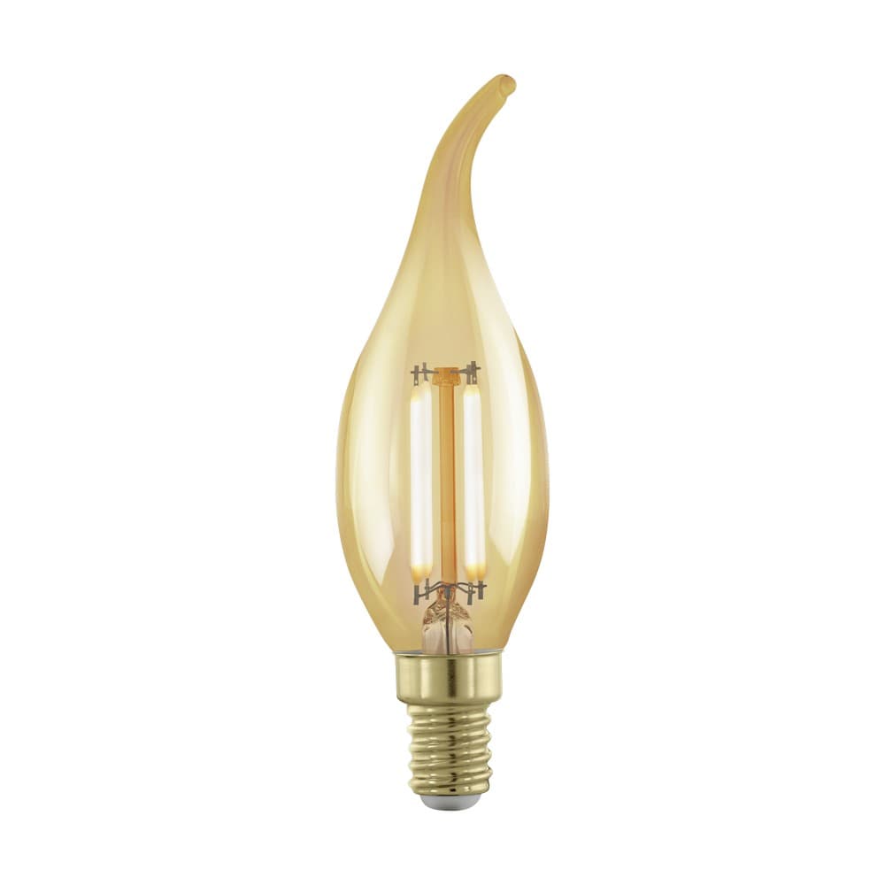 Eglo LED E14 Vintage CF35 Candle Flame Dimmable LED Bulb 4W 1700K - 8 Pack