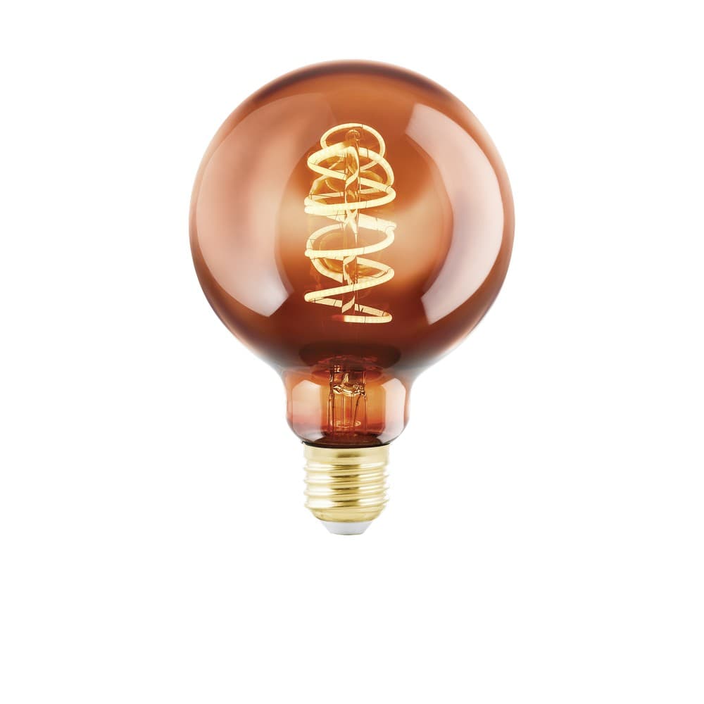 Eglo LED E27 Copper Vap G95 Spiral Dimmable LED Bulb 4W 2000K - 4 Pack