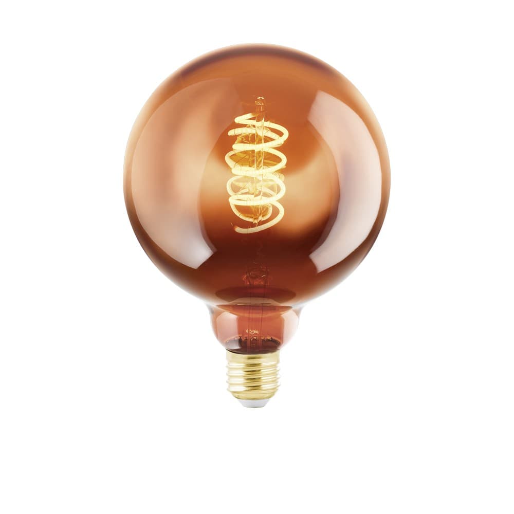 Eglo LED E27 Copper Vap G125 Spiral Dimmable LED Bulb 4W 2000K - 4 Pack