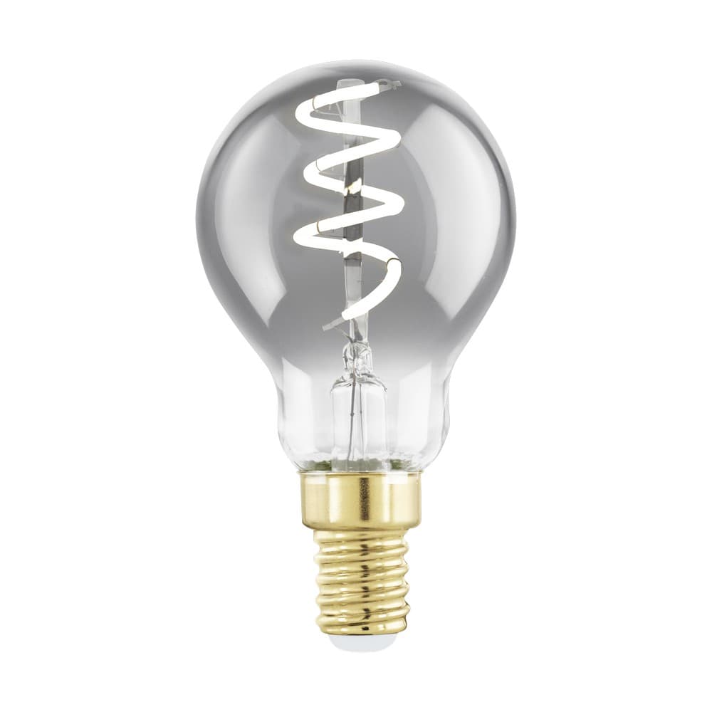Eglo LED E14 Black Vap P45 Spiral Dimmable LED Bulb 4W 2000K - 8 Pack