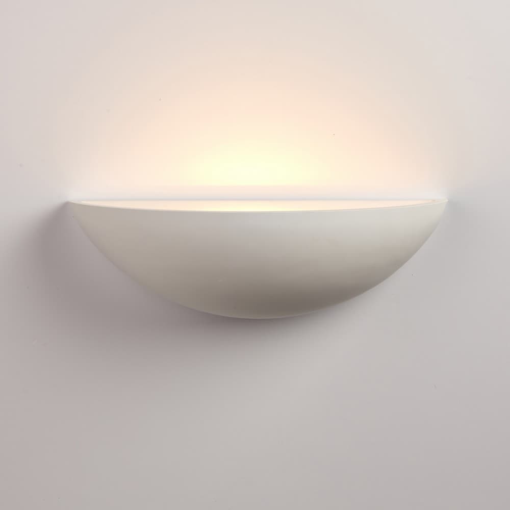 Saxby Mini crescent wall 40W Plaster Uplighter - White