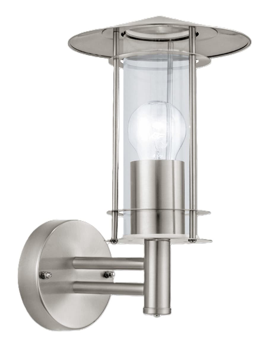 Eglo Lisio Stainless Steel Outdoor E27 Wall Light IP44