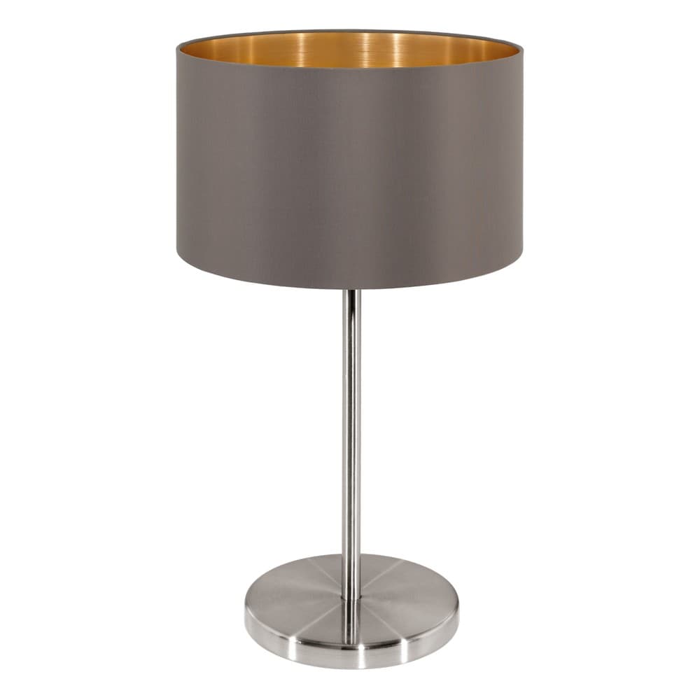Eglo MASERLO Cappuccino & Gold Table Lamp - Nickel