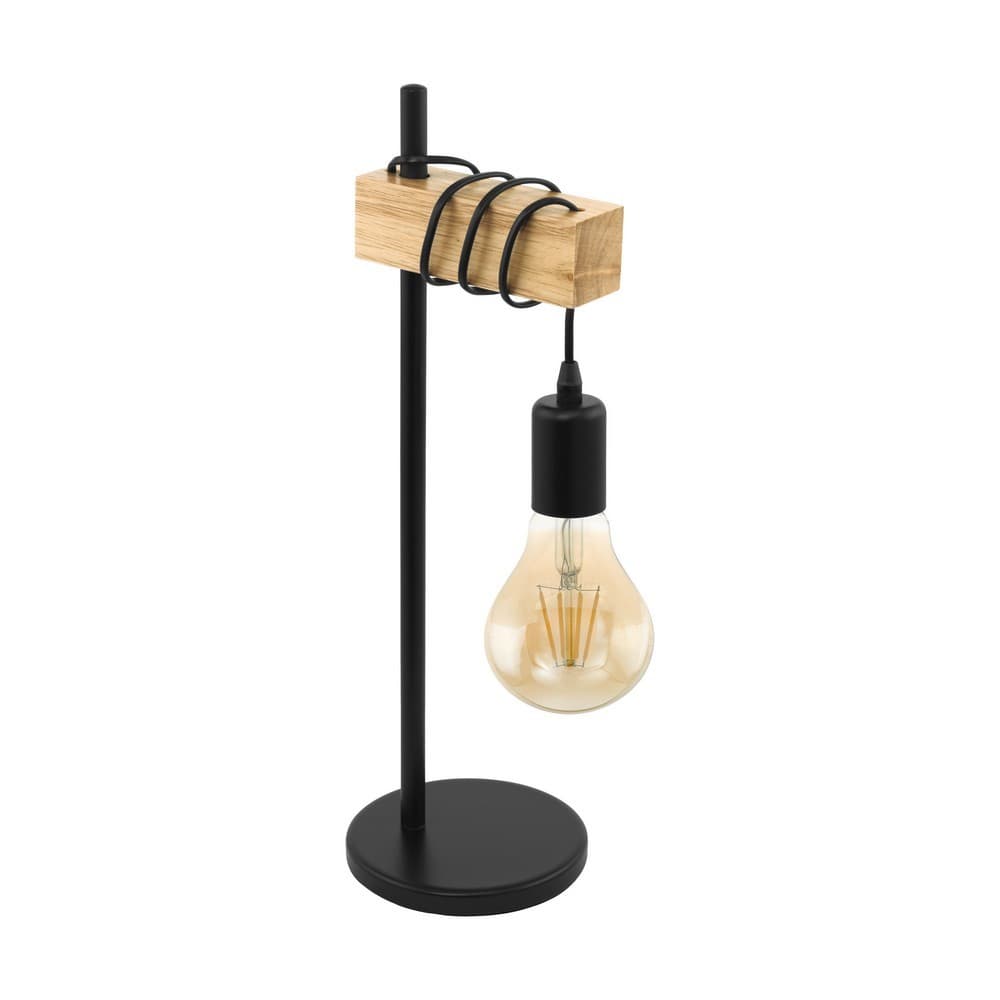 Eglo Arcadian Wooden Table Light - Black - EGO Lighting