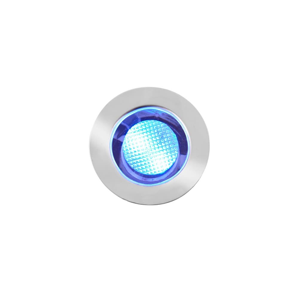 Saxby Ikon Round Stainless Steel Blue IP67 Decking Lights