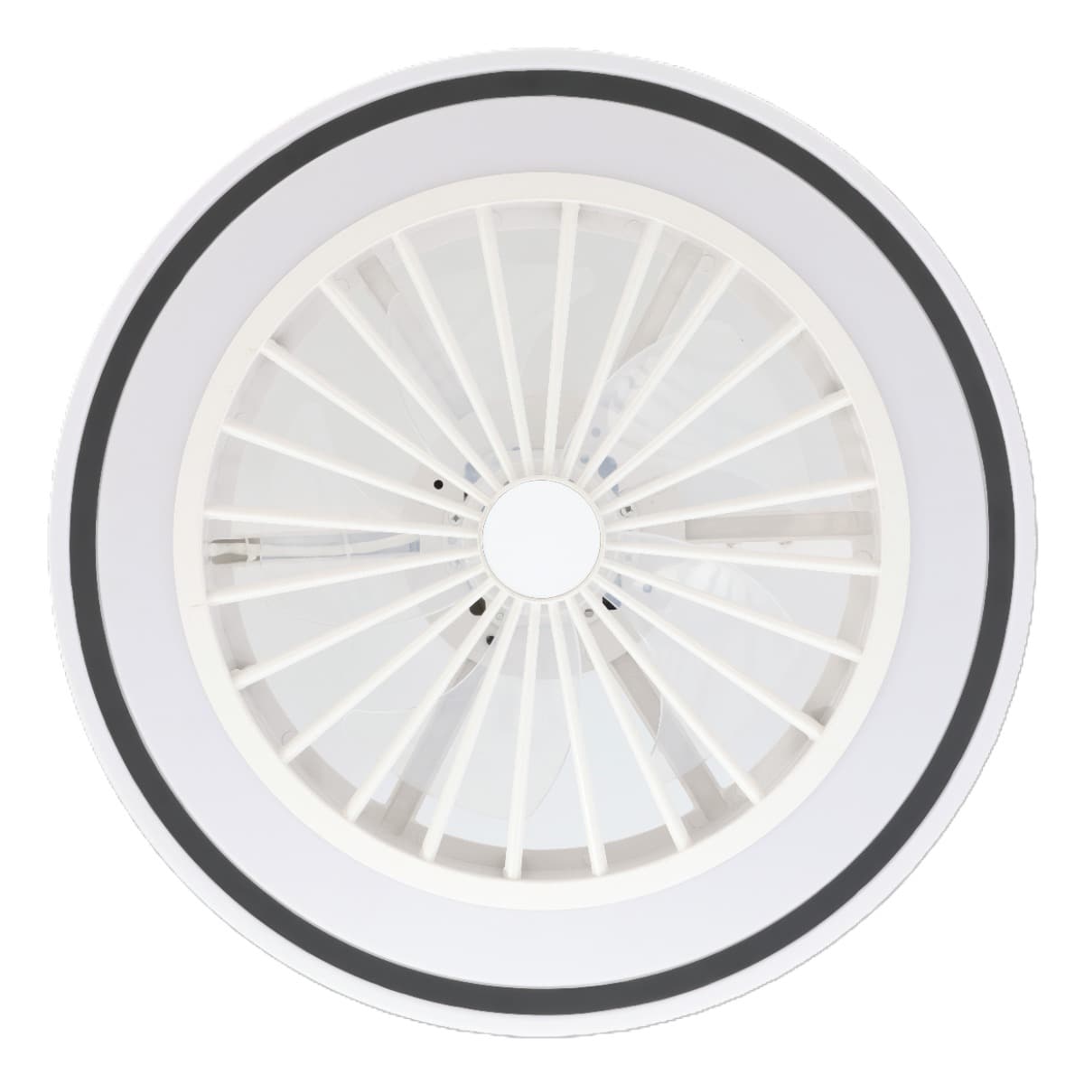 Eglo Almeria White Black LED Ceiling Light With Fan 2700-6500K