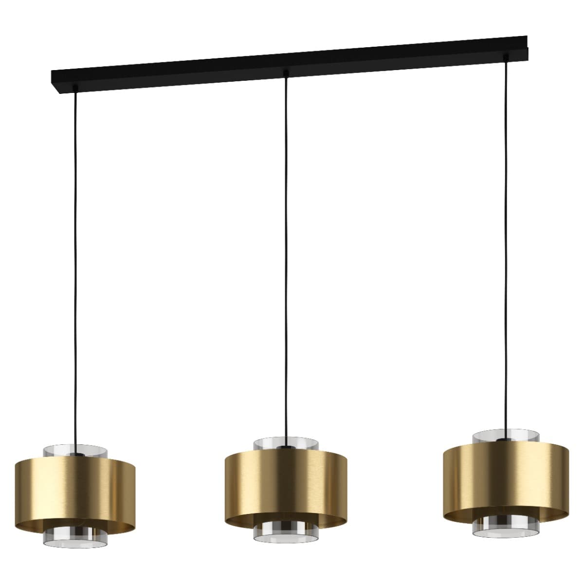 Stars of Light - Dugla pendant light, gold-coloured, 128 cm, 3-bulb