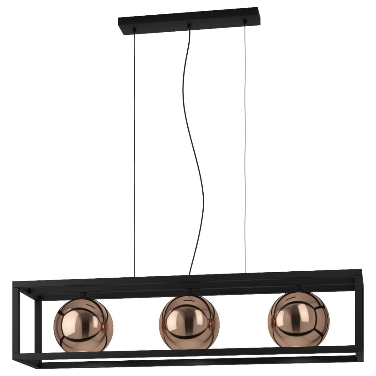 Eglo Cordoba Small Triple Black E27 Pendant Light