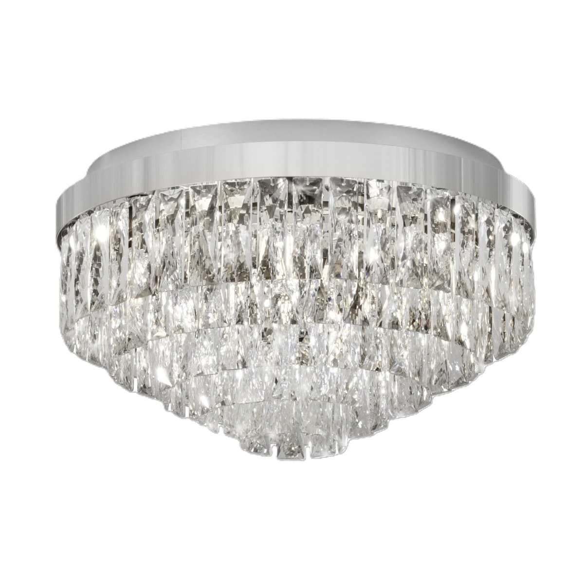 Stars of Light - Valparaiso ceiling lamp, chrome, Ø 48 cm, metal