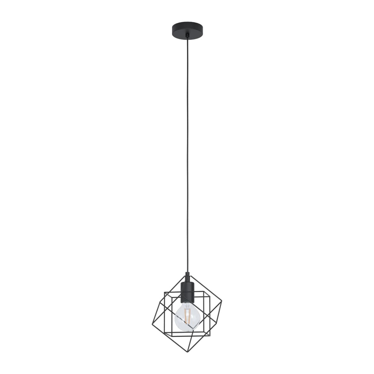 Eglo Straiton Single Black E27 Pendant Light