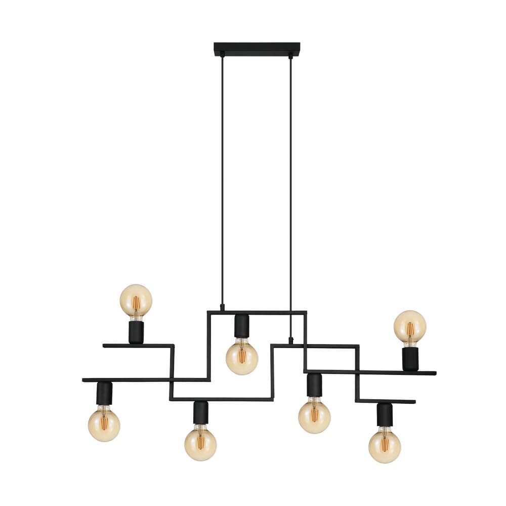 Eglo FEMBARD Black 7 Lamp Frame Pendant Light
