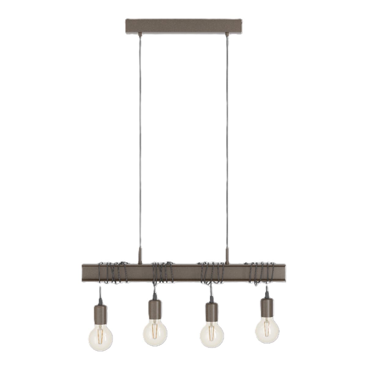 Eglo Townshend 4 Antique Brown E27 Pendant Light