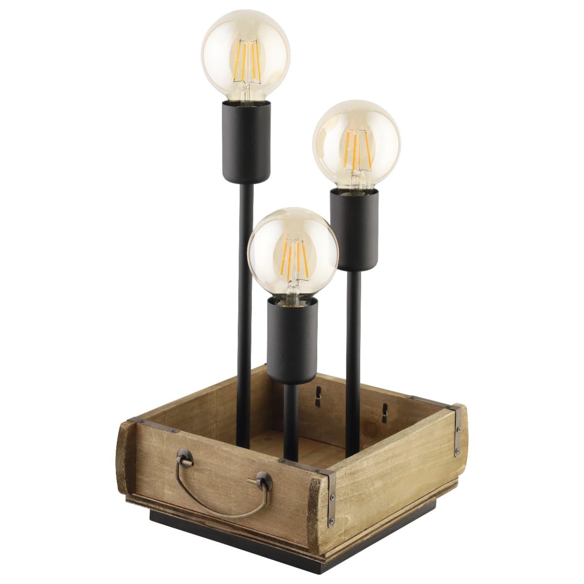 Eglo Wootton Brown Black E27 Table Light
