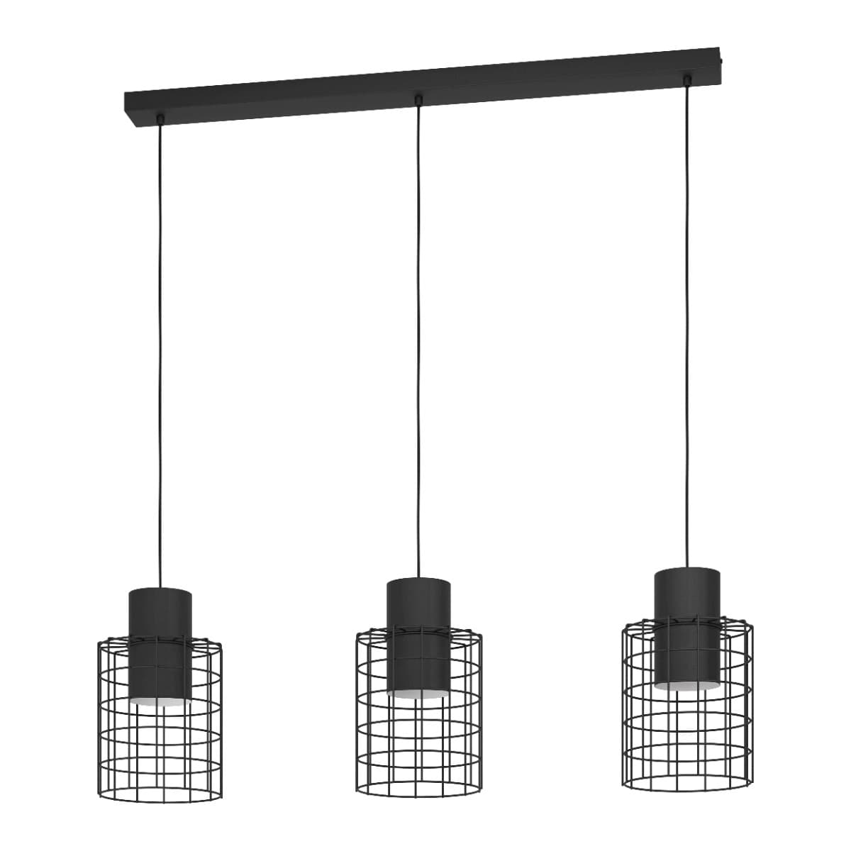 Eglo Milligan Large Black White E27 Pendant Light