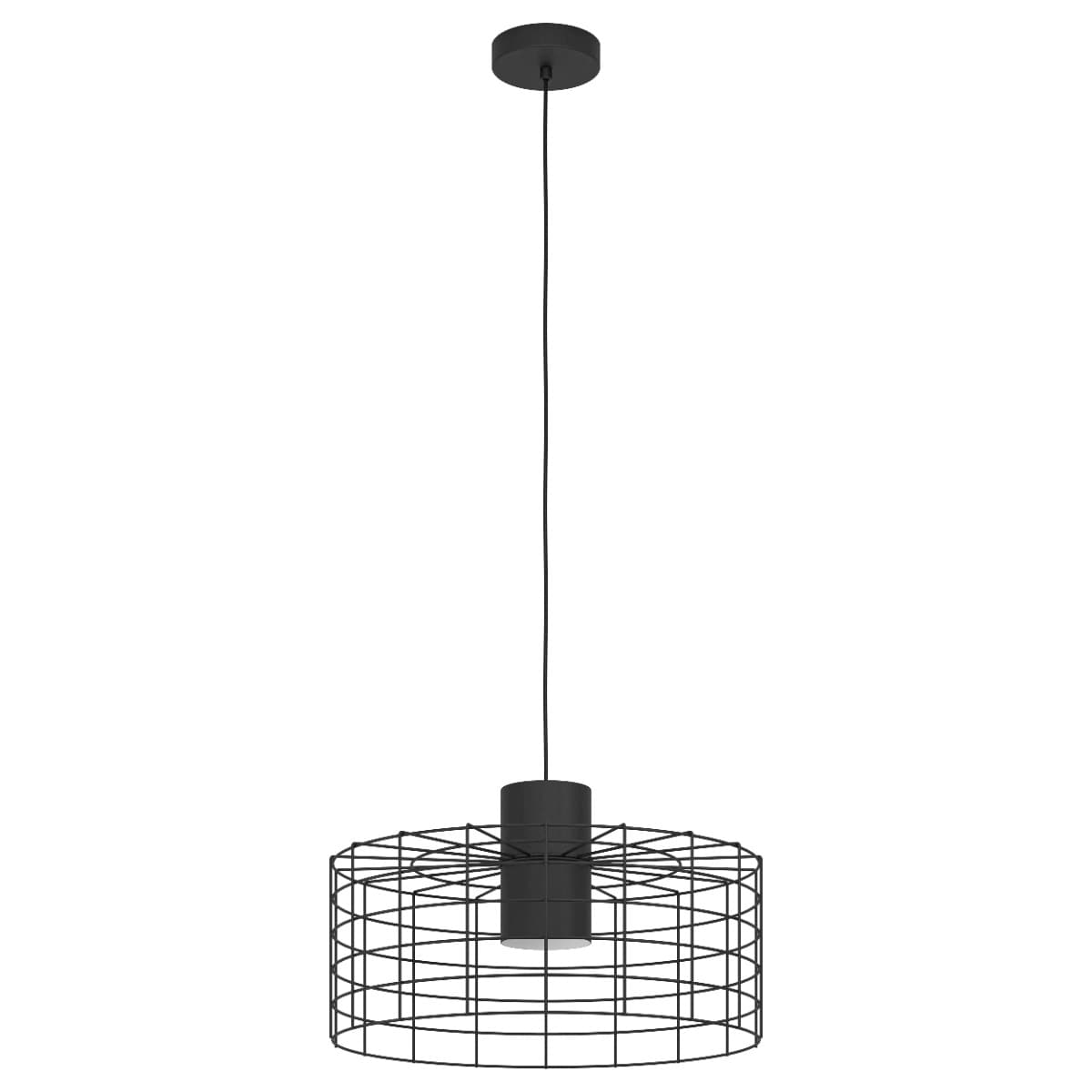 Eglo Milligan Medium Black White E27 Pendant Light