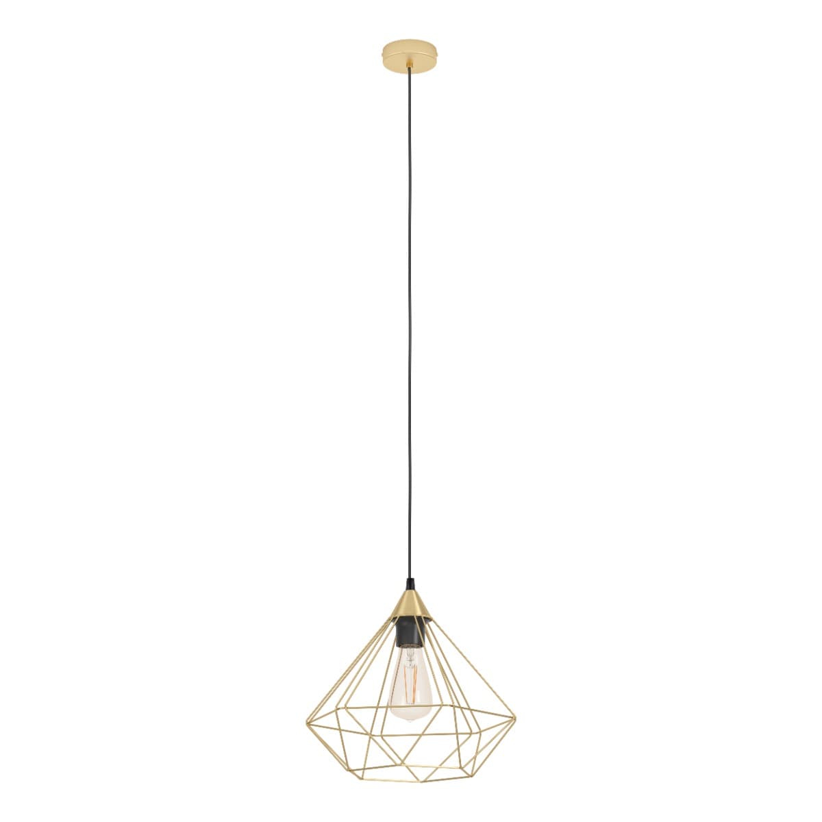 Eglo Tarbes Brushed Brass E27 Pendant Light