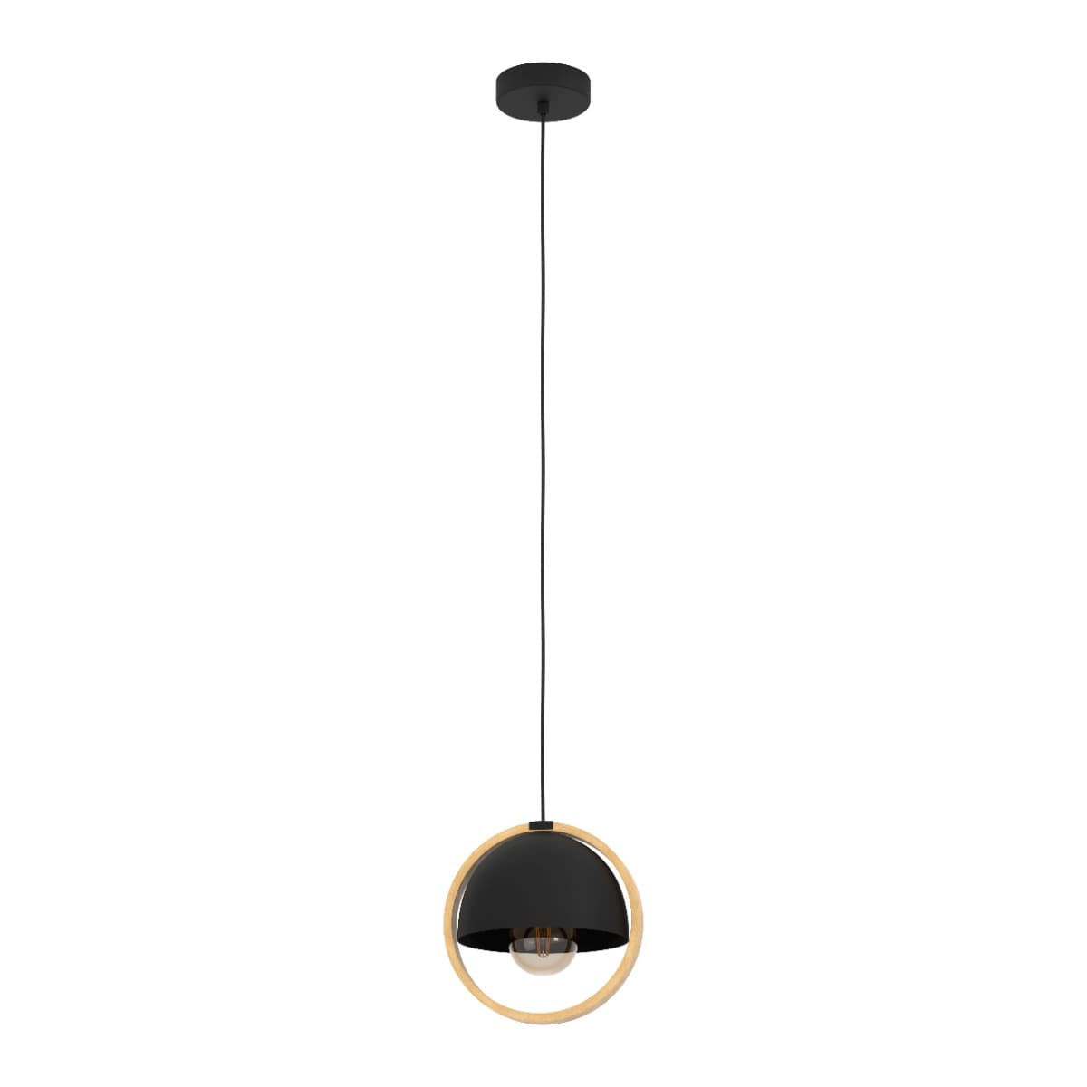 Eglo Callow Black Brown E27 Pendant Light