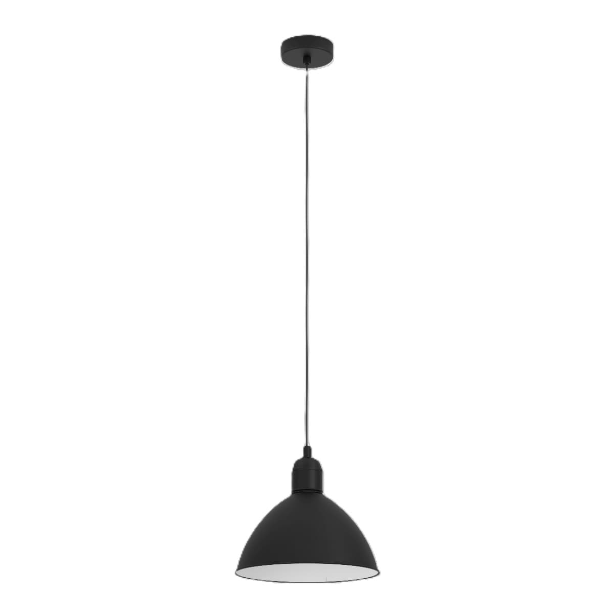 Eglo Priddy Large Black White E27 Pendant Light