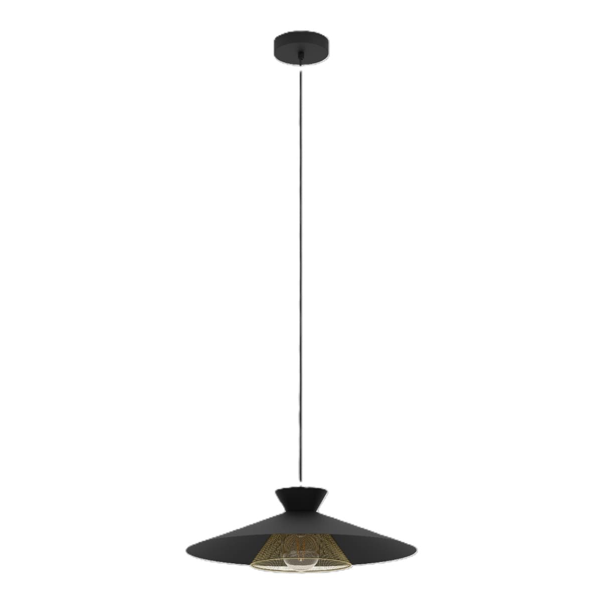 Eglo Grizedale Single Black Brass E27 Pendant Light