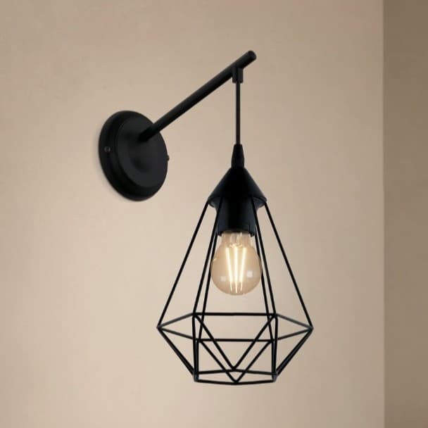 Eglo Tarbes Black E27 Wall Light