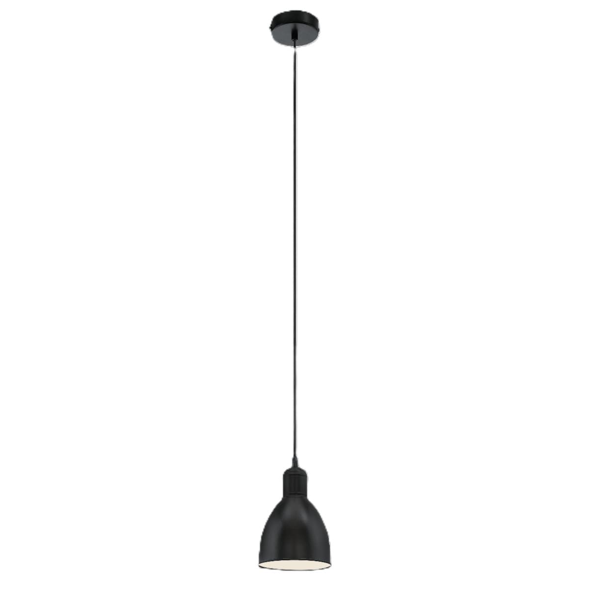 Eglo Priddy Black White E27 Pendant Light