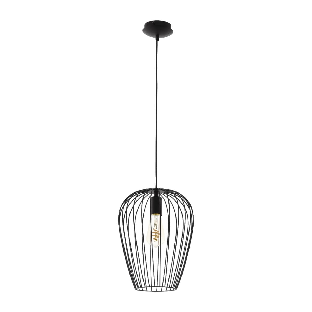 Eglo Newtown Single Black E27 Pendant Light
