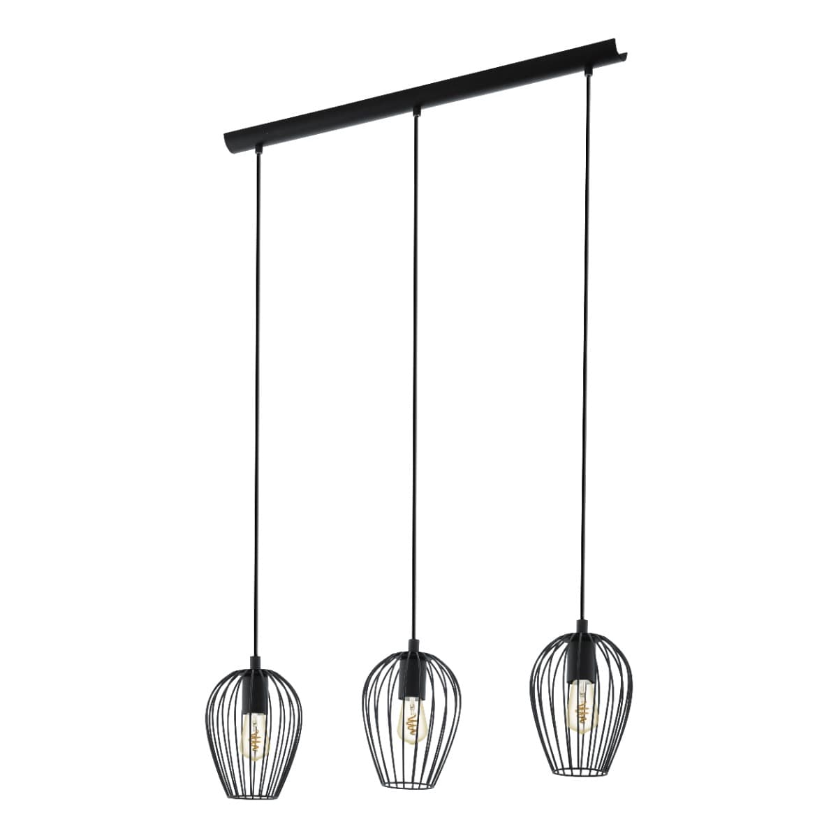 Eglo Newtown Small Triple Black E27 Pendant Light