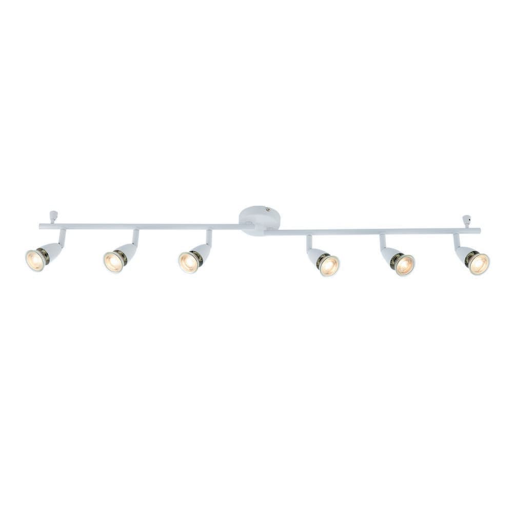 Saxby Amalfi 6 Light white 35W Ceiling Spotlight Bar
