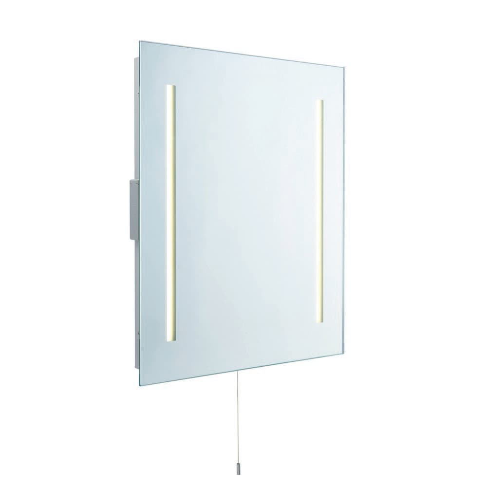Saxby Glimpse IP44 Cool White Shaver Mirror with Light - Silver
