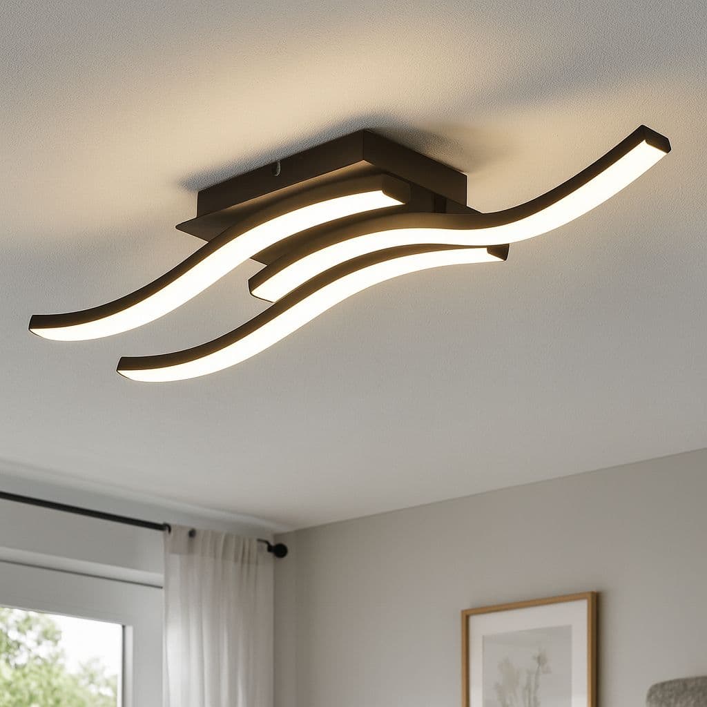 Eglo Cabezas-E Small Black LED Wall/Ceiling Light 3000K