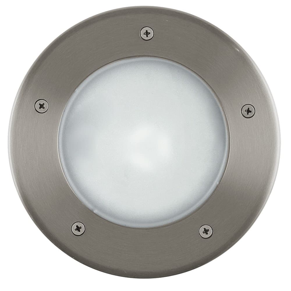 Eglo RIGA 3 Brush Chrome IP67 Recessed Floor Light - Steel