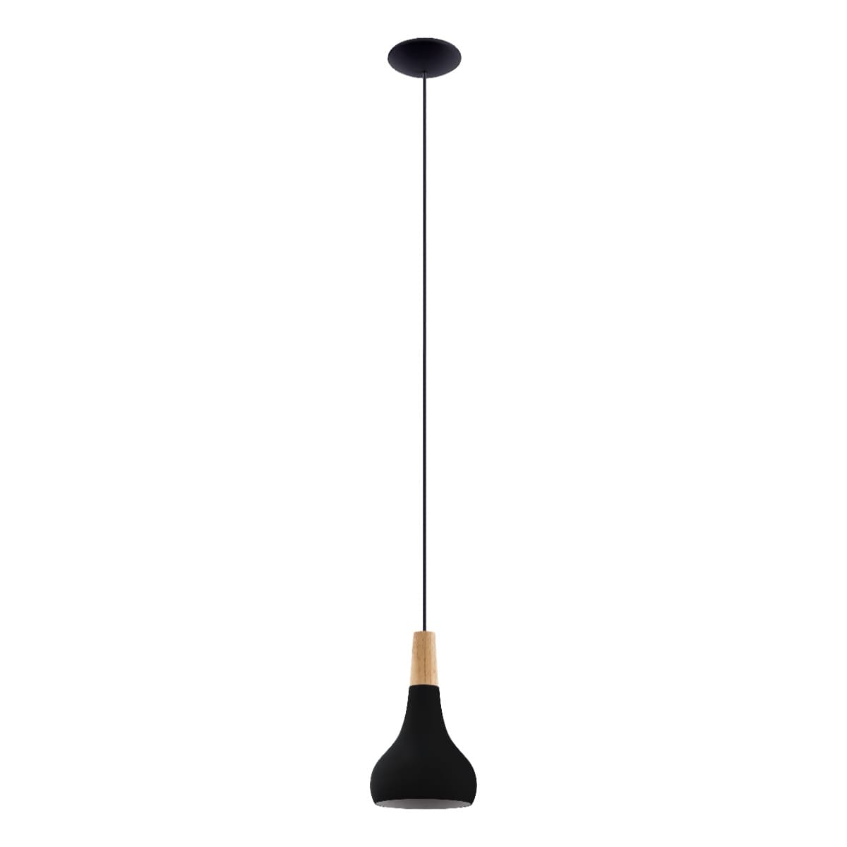 Eglo Sabinar Small Black Brown E27 Pendant Light