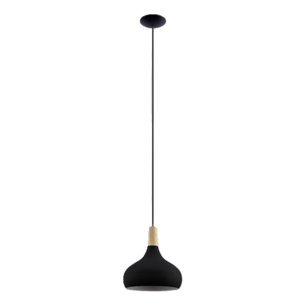Eglo Sabinar Black Brown E27 Pendant Light