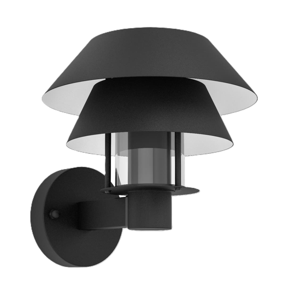 Eglo Chiappera Black White Outdoor E27 Wall Light IP44