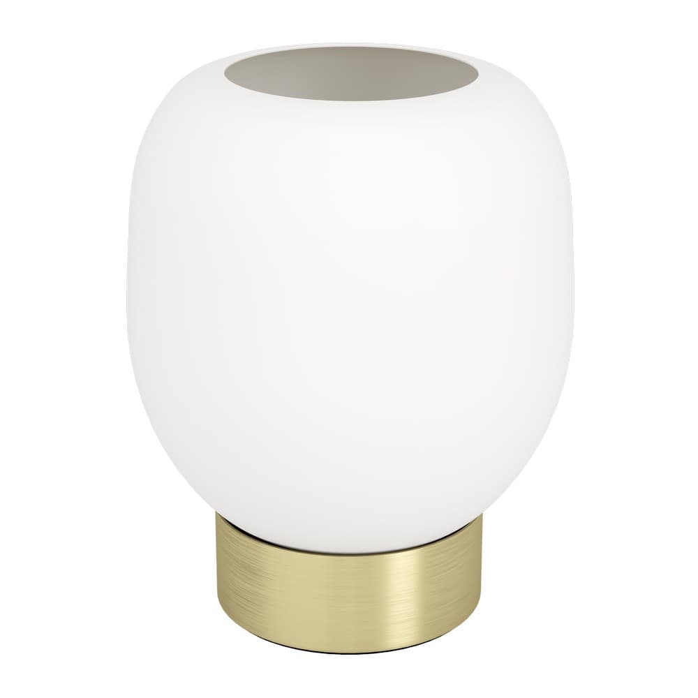 Eglo MANZANARES Brushed Brass Round Opal Table Light