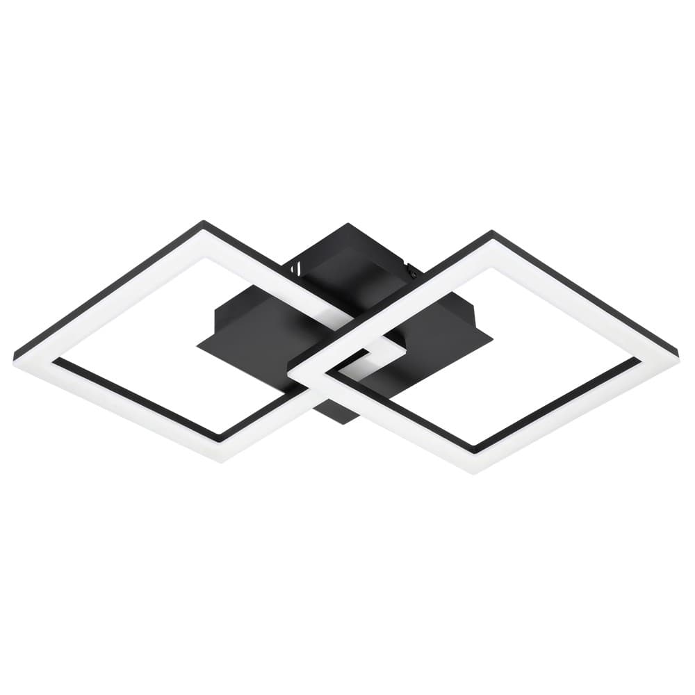 Eglo PARANDAY-Z Matte Black Smart LED Square Contemporary Ceiling Light